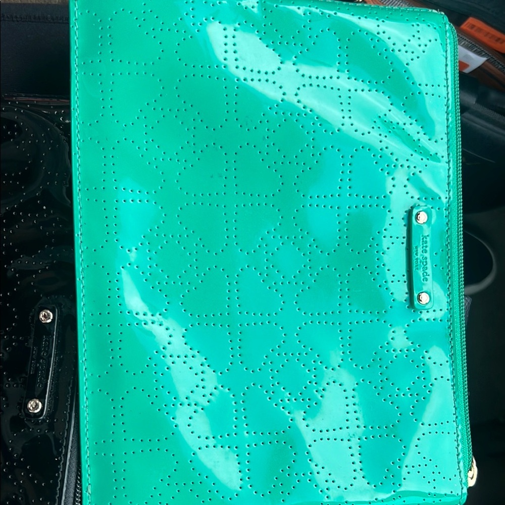 Kate Spade Teal Perforated Clutch